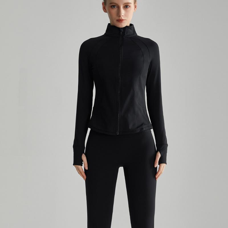 

Весенне-осенний спортивный костюм женский костюм из двух частей толстый тонкий кардиган с длинными рукавами беговой костюм осень S