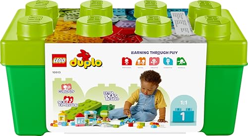LEGO Duplo Duplo Container Deluxe Set, Educational Toy for Toddlers, Boys and Girls, First LEGO Building Blocks, Ages 18 Months, 2 Years, and 3 Years,