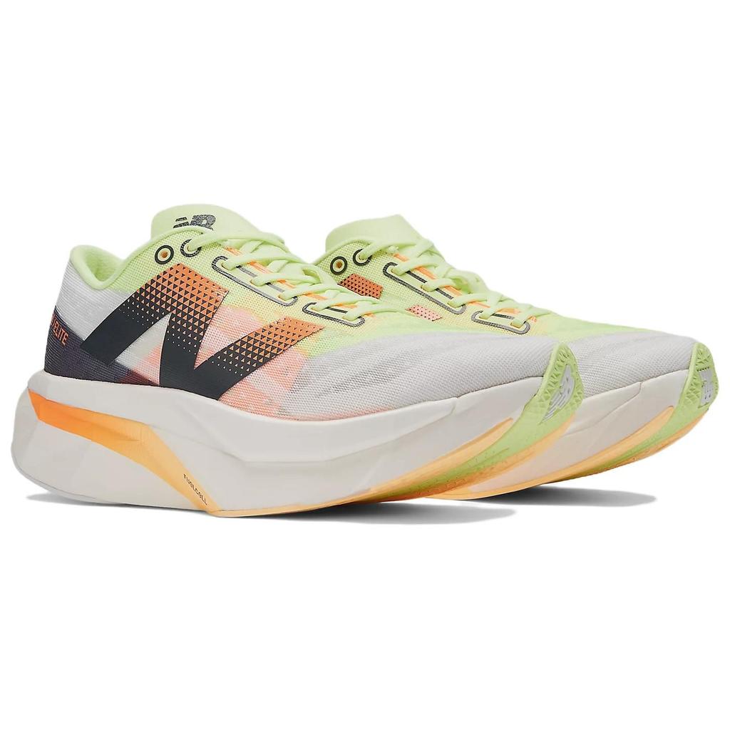 New Balance FuelCell SuperComp Elite V4 White Lime Mango Women Sneakers Bleached-Lime-Glow Hot-Mango WRCELLA4