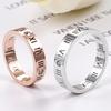 Buyee 925 Sterling Zilver Roségoud Ring Vinger Romeinse Cijfers Eenvoudige Ring voor Vrouwen Mannen Klassiek Koppels Fijne Sieraden Cirkel
