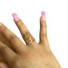 DUOYING Custom Initials Heart Adjustable Ring For Women Personalized Enamel Flower A-Z Letter Rings Hiphop Fashion Jewelry