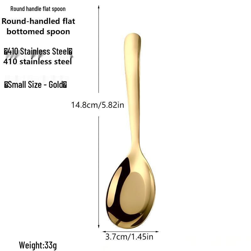 Jieyang Stainless Steel Tableware: Thickened Soup, Rice, and Watermelon Spoons