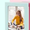 2Pcs Fridge Magnetic Photo Frame Exquisite Workmanship Colorful Strong Magnet Picture Frames for Home Room