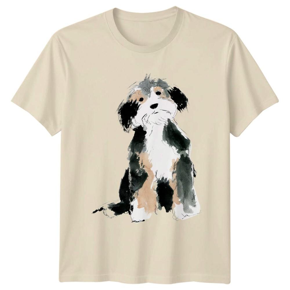Watercolor Bernedoodle Dog TShirt Doodle Dog Dogs Birthday Gift For Him And Her