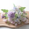 Artificial Flower Fake Peony Chrysanthemum Hydrangea Bouquet Faux Silk Floral Arrangements for Wedding Party Home Decor Table Centerpiece