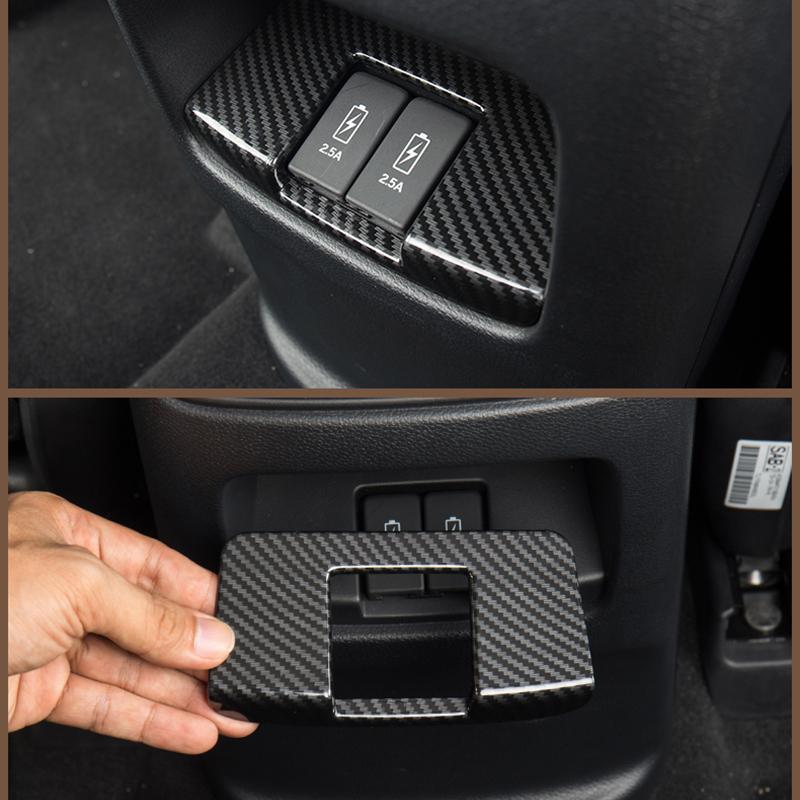 ABS din fibră de carbon mașină cotieră spate aerisire orificiu cadru ornamente pentru Honda crv CR-V 2017 2018 2022 accesorii auto