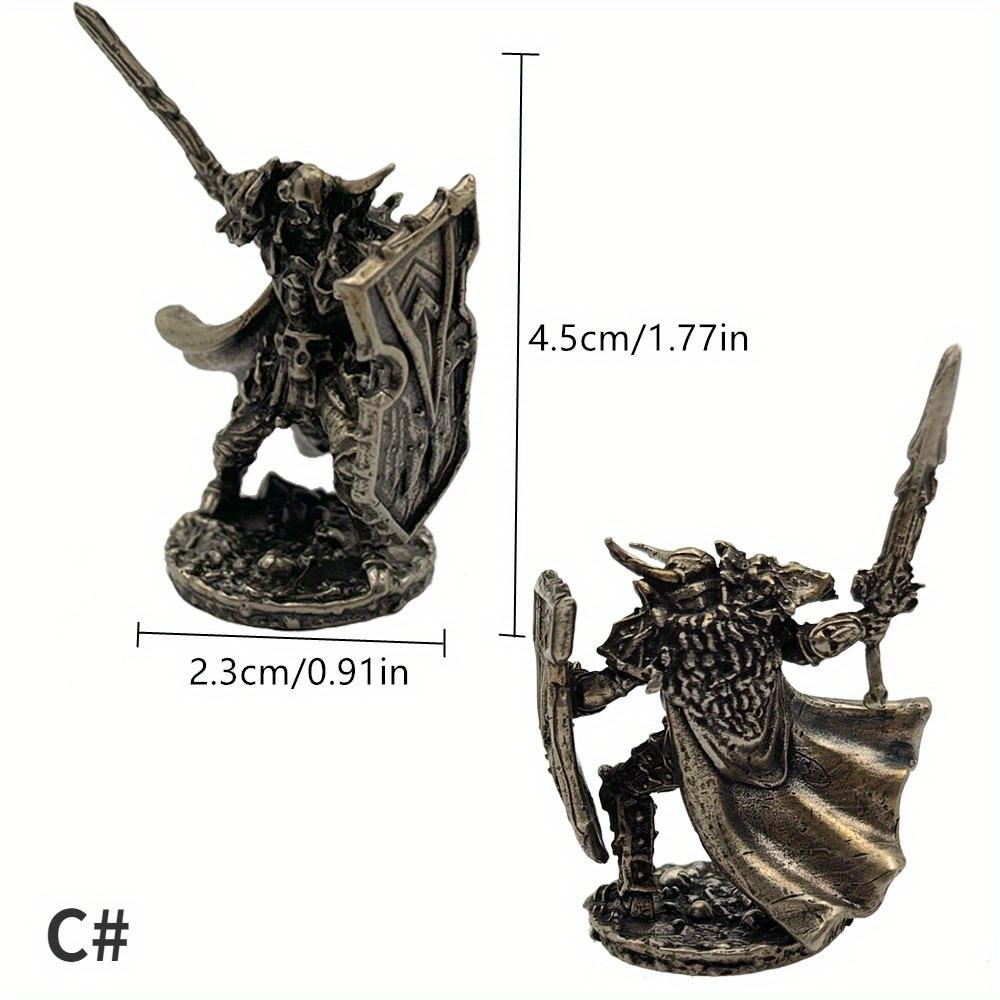 1pc Pure Coppe Demon Soldiers Miniature Figurines Man Collections Desktop War Game Chess Pieces Boy Toys Gifts