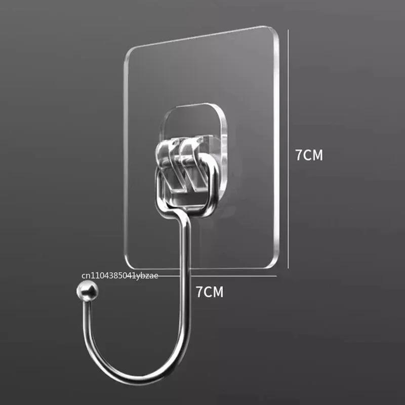 Self Adhesive Hooks Rotating Waterproof Strong Sticker Holder Wall Door Storage Hanging Hook Kitchen Bathroom Organizer