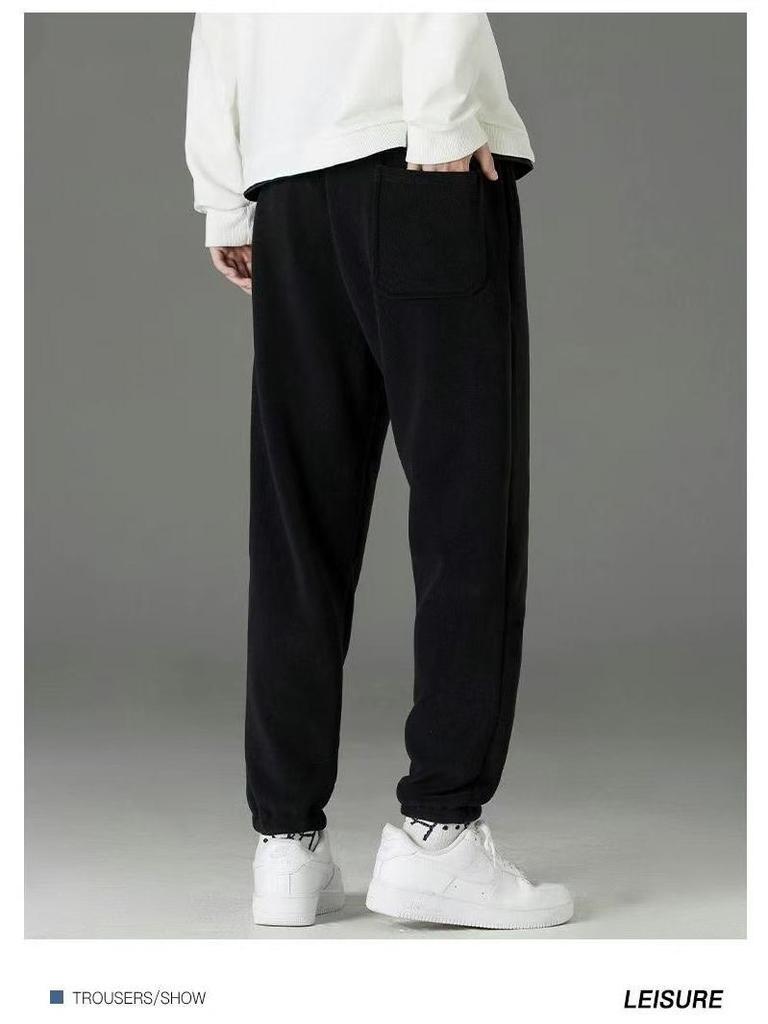 Herren Schwergewicht Fleecegefütterte Hose - Winter Freizeit Sport Schweißhose