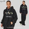 Mens Oversized Streetwear Hoodie With Vintage Rap Hip-Hop Graphic Print Cotton Sweatshirt