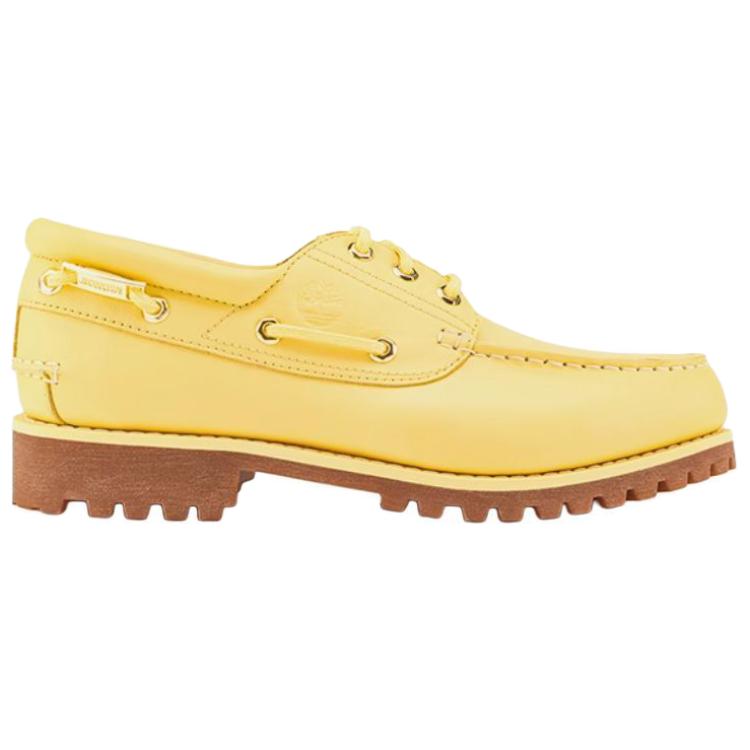 Jacquemus X Timberland Kolaborace Kožené Pohodlné Měkké Plachetní Boty Pánské Boty Žluté A6G7F