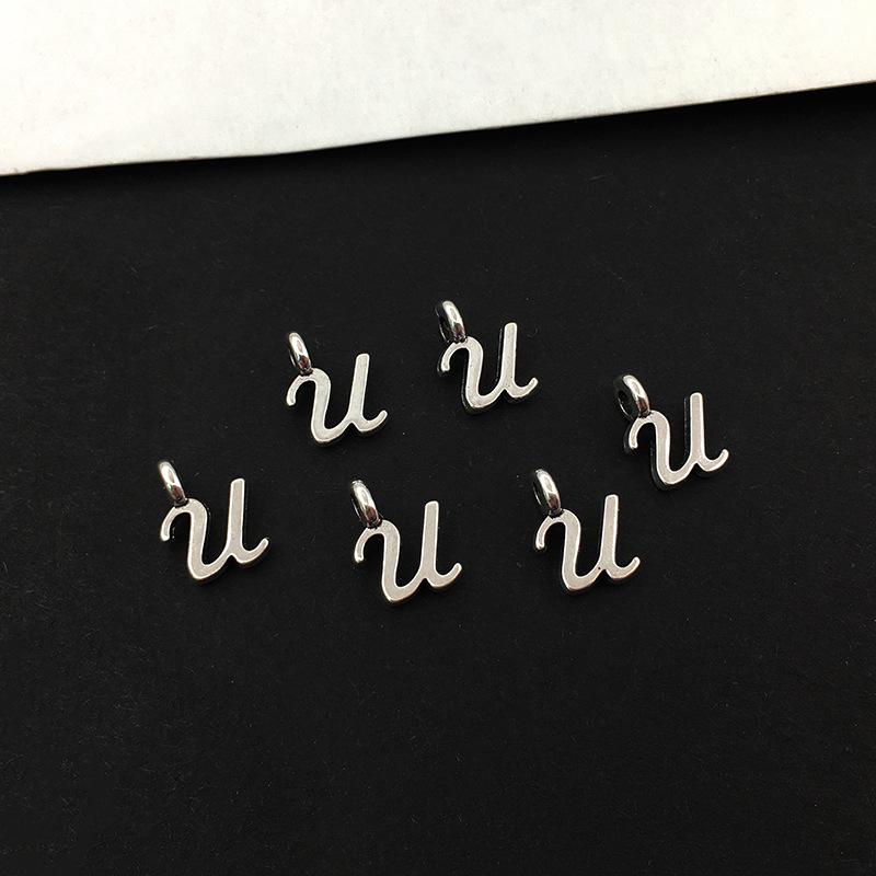 26 Alphabet Alloy Pendants for DIY Bracelets, Necklaces, Earrings & Charms