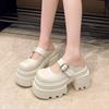High-heeled Mary Jane bag head half slippers women's 2025 spring and summer new versatile small man height increase shallow mouth platform women's s