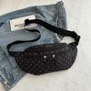 Zipper Canvas Waist Bag Large Capacity Crossbody Bag New Portable Phone Bag  Music Festival
