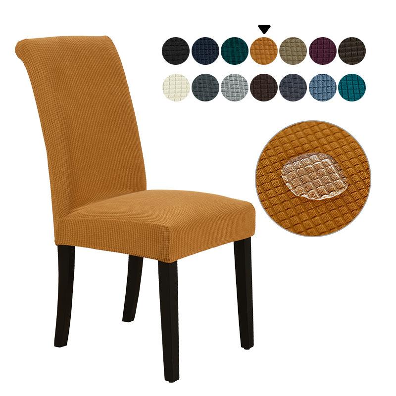 Waterproof Elastic Jacquard Chair Cover for Dining Room Chair Covers for Chairs Kitchen Wedding Hotel Banquet Protector Seat