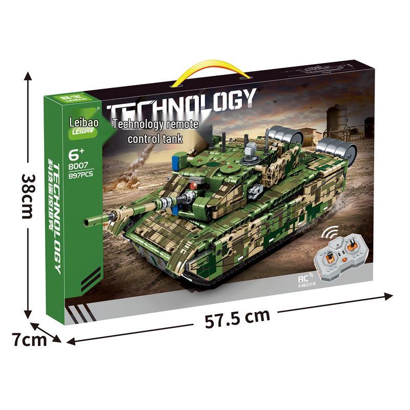

Lei Bao Танк на радиоуправлении 2.4G, Конструктор, Совместимый с Lego, Военная модель, Игрушка для мальчиков, Подарочный набор 8007