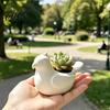Healing Style Home Decor Bird Shape Flowerpot, Handheld Size Durable PLA Flower Pot, Cute Animal Pot 3D Printed Creative Planter, for Office