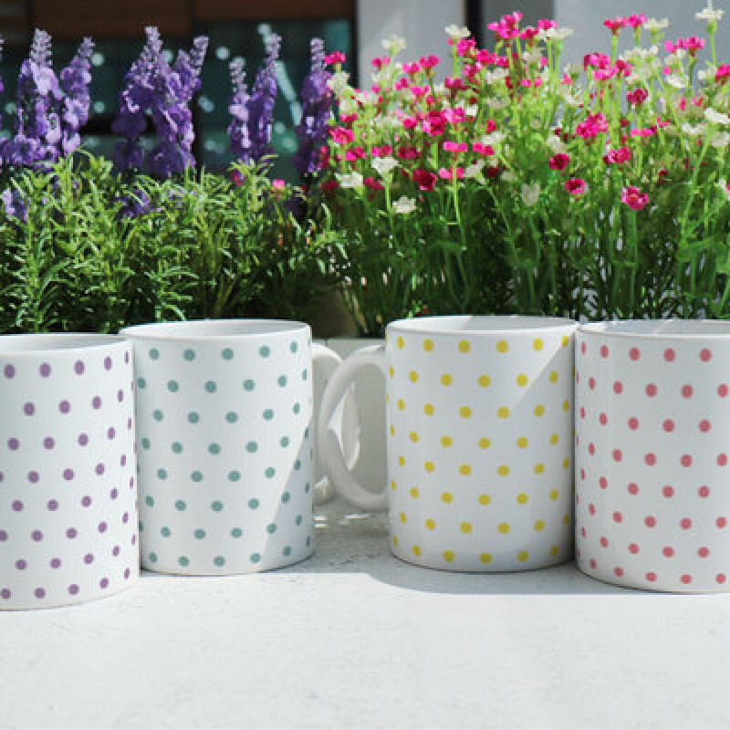 pa328-Design Mug 4p-Pastel Polka Dot Pattern