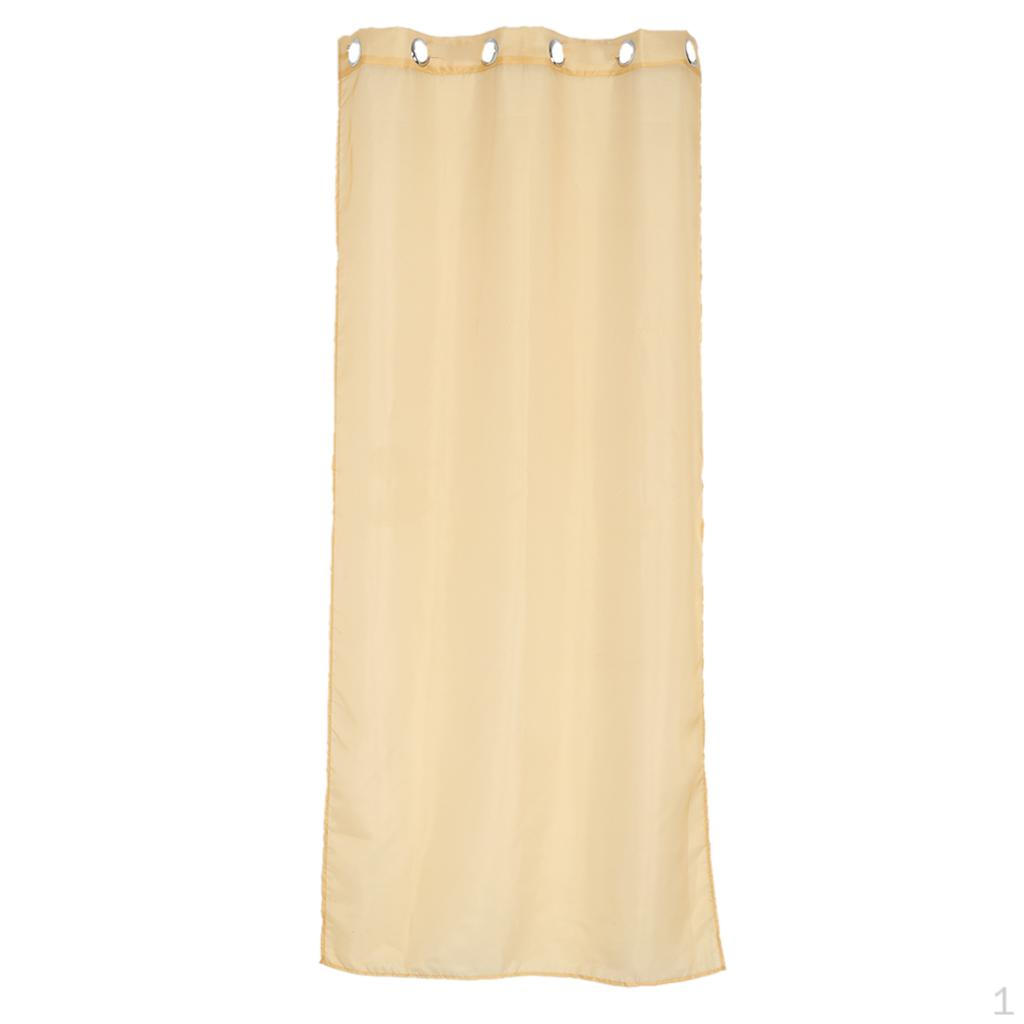 

Elegant Eyelet Curtain Dapes Solid Window Panel Room Door Office Living Decor Beige