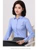 Women's Slim Fit Long Sleeve Bamboo Fiber Anti-Wrinkle White Shirt for Business or Casual Wear