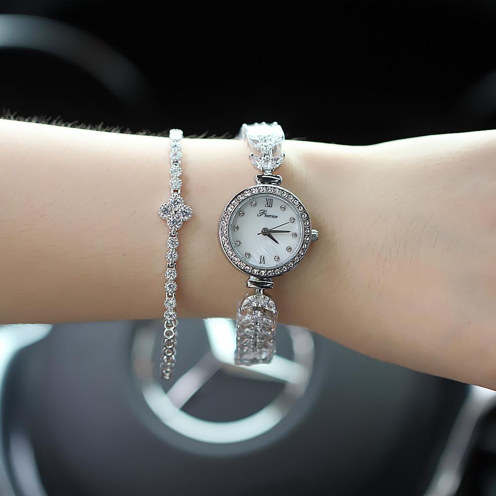 Ladies Watch Fashion Fishbone Chain Quartz Waterproof Watch Pointer Diamond Bracelet Watch Female