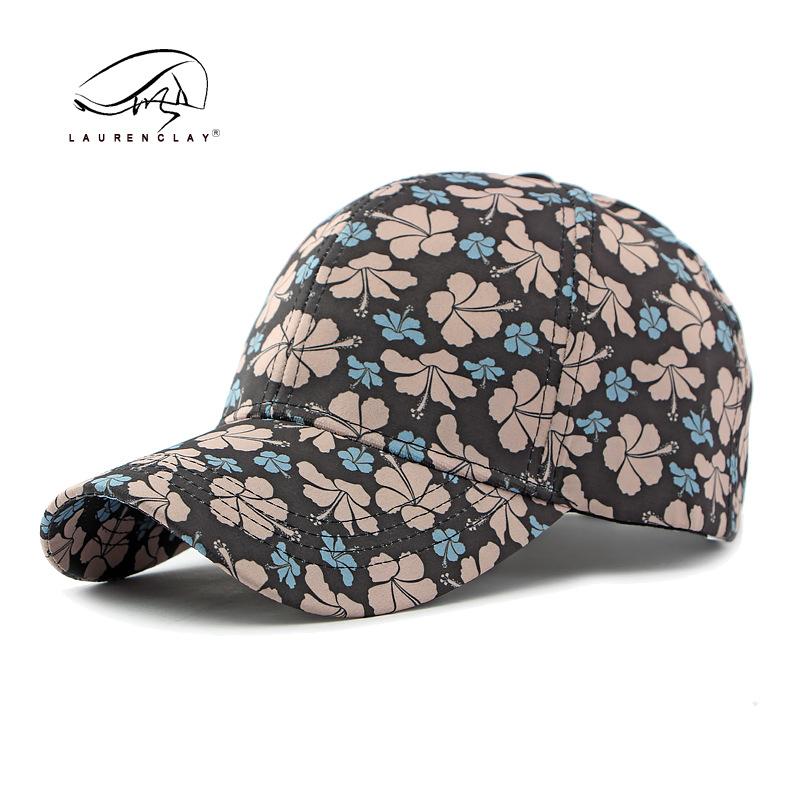 Hat Female Spring Summer Fashion Flowers Baseball Cap Outdoor Sunscreen Sunshade Hardtop Cap Tide