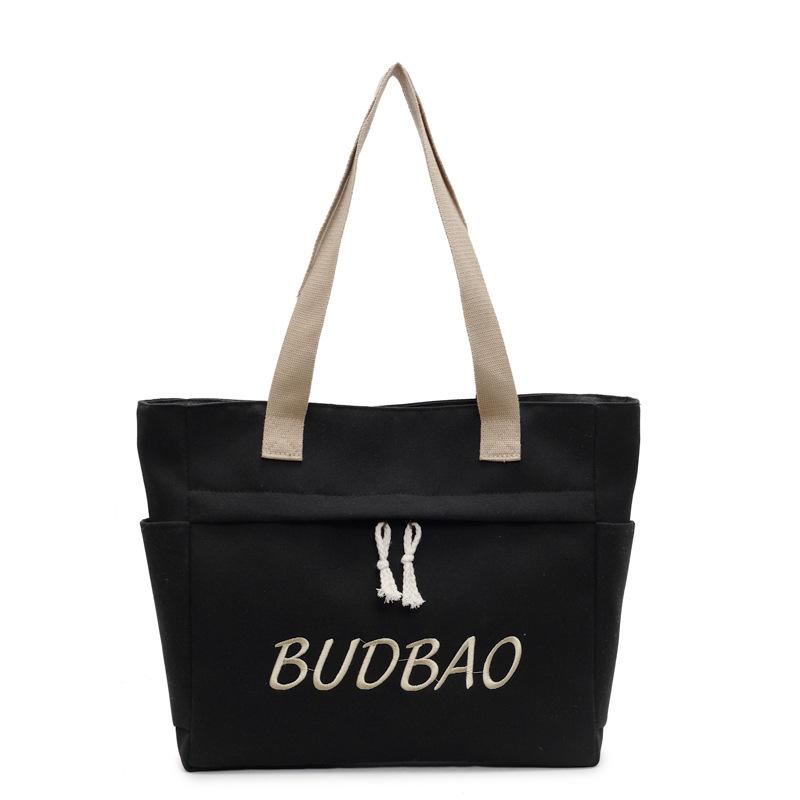 Simple and fashionable cloth bag, large-capacity casual commuting shoulder bag, new student versatile handbag for women