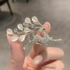 2025 Elegant Deer Brooch with Cat's Eye Rhinestone for Suit or Clothing Accessory
