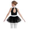 Rochie Tutu pentru Fete Corset cu Paiete Fustă Tulle Stratificat Fără Mâneci Spate Decupat Pantaloni Scurți Incorporați Costum Balet