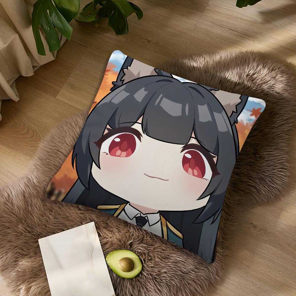 Cute Q Version ZZZ Ellen Nicole Miyabi For Bedroom Car Coffee Shop Room Soft and Living Room Sofa Decorative Pillow Cover Case