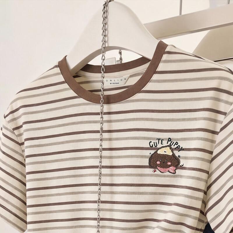 TonLion Women's Striped Short-Sleeve T-Shirt