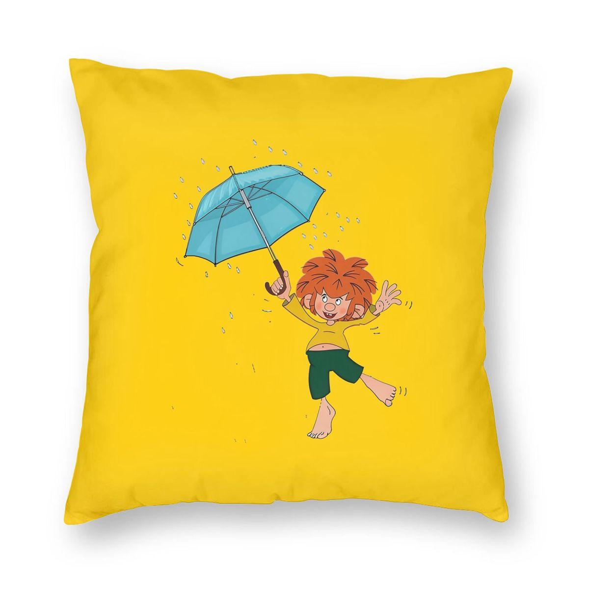 

Pumuckl Headphones Square Pillowcase Pillow Cover Cushion Throw Pillow for Home Sofa Living Room 12x12Inch