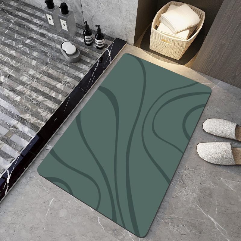 Einfache einfarbige Kieselgur-Fußmatte Haushalts-Eingangstürmatte Badezimmer-Fußmatte WC-Saugfähige Fußmatte 40x60cm15.7x23.6in
