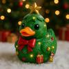 Resin Christmas Duck Ornament Festive Resin Duck Figurine Festive Christmas Duck Figurines Gingerbread Tree Ornament Candy Cane