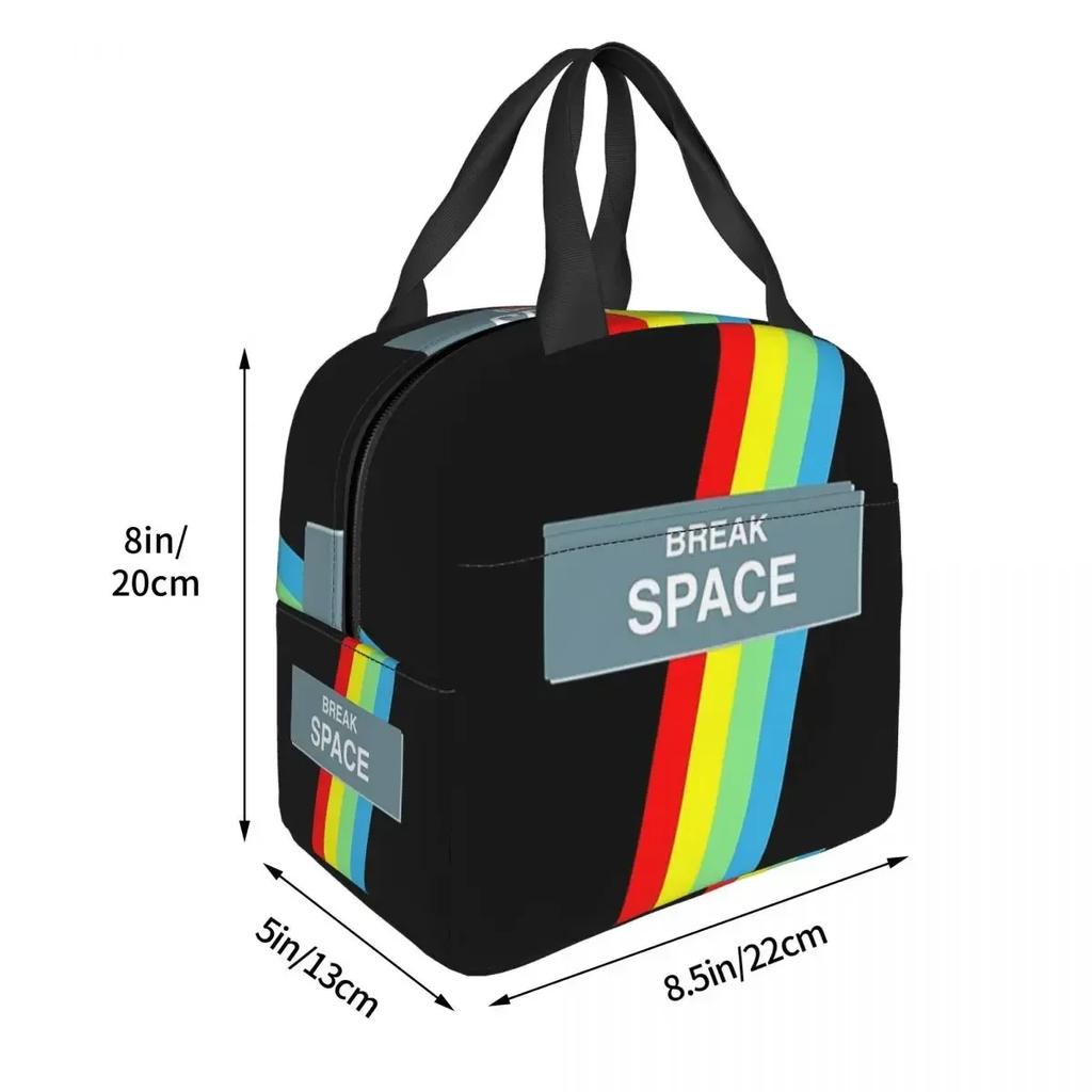 ZX Spectrum Keyboard Retro Art Insulated Lunch Bag for Women Children Portable Food Boxes Thermal Lunch Box Tote