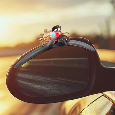 Car Rearview Mirror Decoration Rear View Mirror Visor Lighting Adhesive Waterproof Wind-Powered Car Accessories for Auto Road