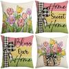 Spring Letter Flower Plant Digital Printing New Home Atmosphere Bedroom Living Room Office Cushions
