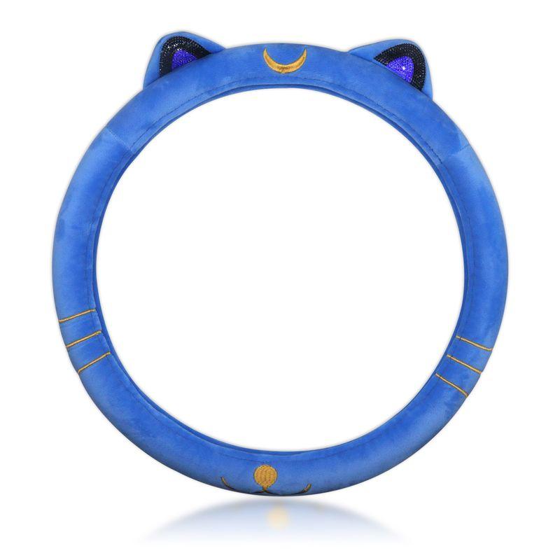 Cute Cat Ears Car Steering Wheel Cover Diamond-Embedded Handle Cover Female Wuling Confero Mini Gameboy Special 36cm
