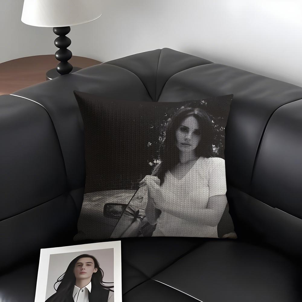 

LLana DelL Ray Singer Cushion Cover Natural Linen Organic Fabric DoubleSided Printing Sofa Home Decor Gift Pillow Case 30x30cm