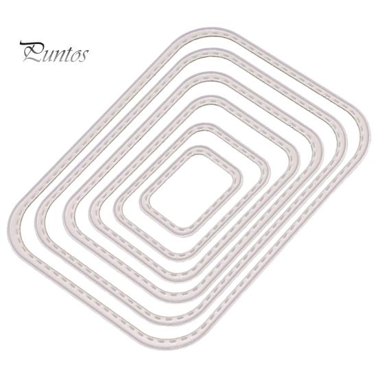 

Сшитые прямоугольные рамки для резки, трафареты для скрапбукинга, бумажные открытки, форма для трафарета серебряный