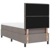 Boxspring Bed with LED Light Strips Taupe 80 x 200 cm Fabric