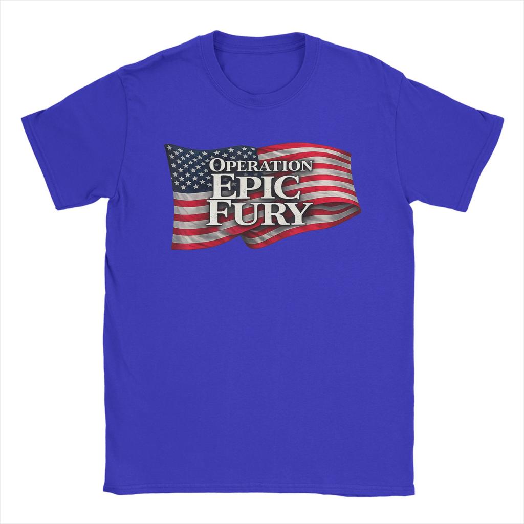 Operation Epic Fury T Shirts for Unisex 100 Cotton Creative TShirts Round Collar Tee Shirt Short Sleeve Tops Plus Size