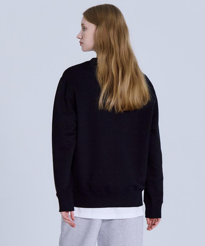 Basic House Women'S Cp Terry Sweatshirt Black Lyts0201