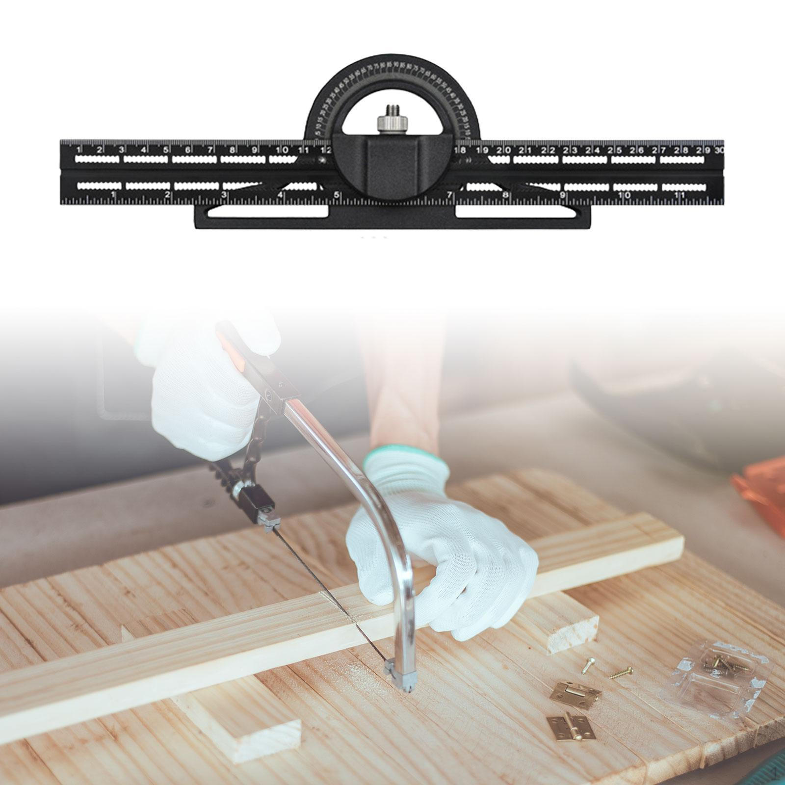 

Комбинированный набор линеек-угольников, транспортировочных уровней, измерительных инструментов, регулируемых для Black 30x8cm