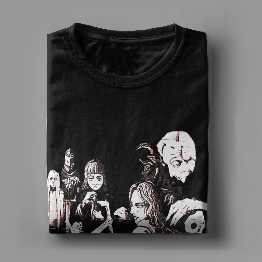 Men T-Shirts Fear And Hunger Funny Cotton Tees Short Sleeve T Shirt Round Collar Clothing Printed