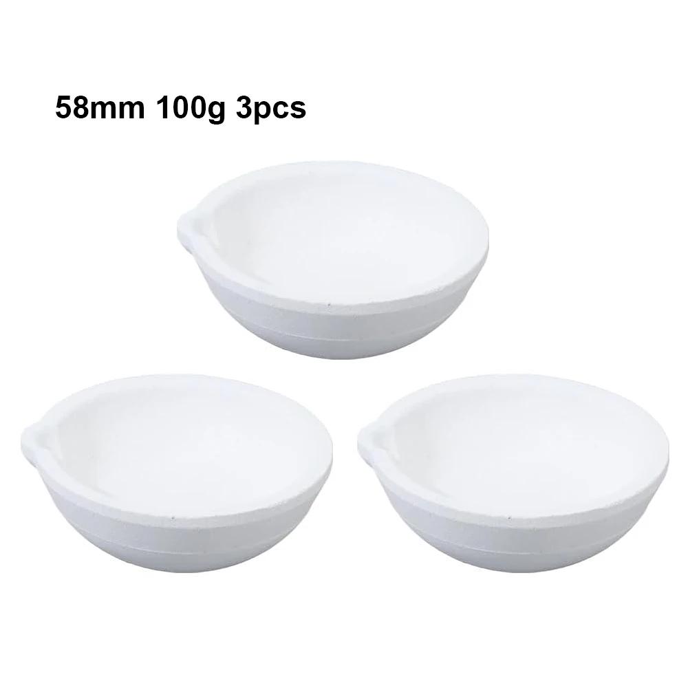 1/4pcs 100g-5000g High Temperature Quartz Silica Smelting Crucible Smelting Casting Refined Golden Silver Jewelry Casting Tools