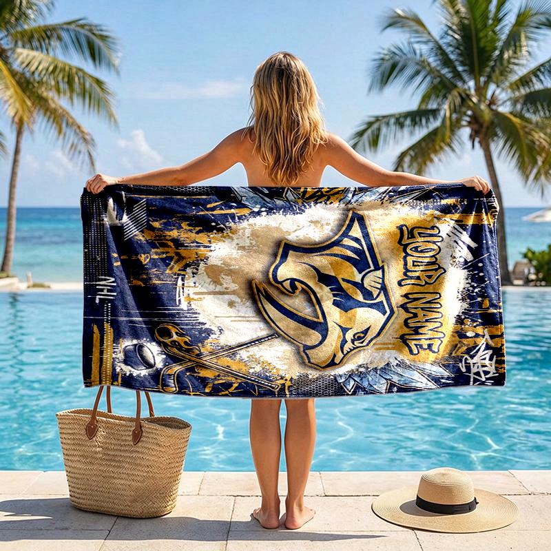 Kansas City Pride Custom Name Text Personalized Beach Towel, Quick-drying, Easy to Care for, Suitable for Both Fitness and Beach Vacations,Sports Esse