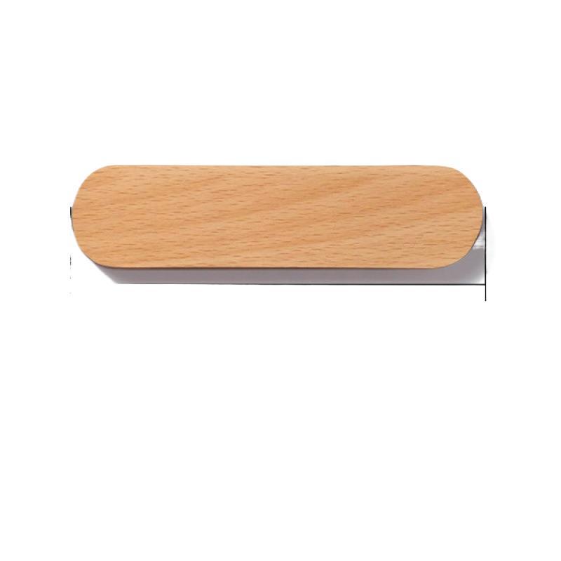 Solid Wood Wall-Mounted Key Organizer with Magnetic Hooks