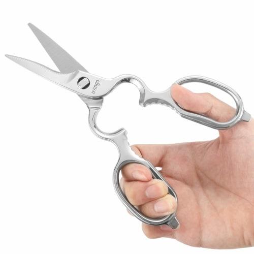 LIVINGO Kitchen Scissors, Forged, Durable, Disassembleable, Sharp, Multi-Purpose Stainless Steel, for Poultry, Food, Meat, Cooking, Bottle Opener, and