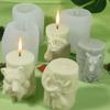 1 Pcs DIY Animal Serie Candle Silicone Mold Elk Bear Wolf Horse Aromatic Candle Making Resin Soap Popsicle Mold Gift Home Decor